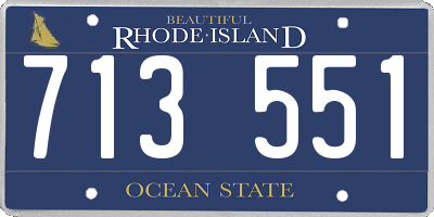 RI license plate 713551