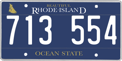RI license plate 713554