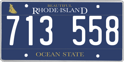 RI license plate 713558