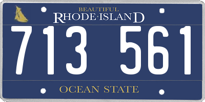 RI license plate 713561
