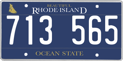 RI license plate 713565
