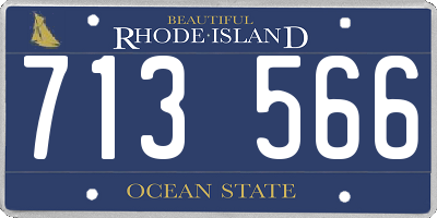 RI license plate 713566