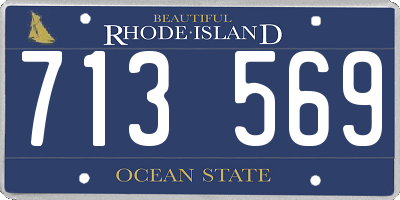 RI license plate 713569