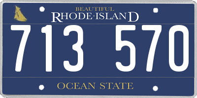 RI license plate 713570