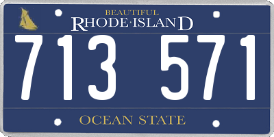 RI license plate 713571