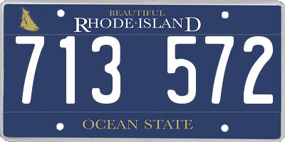 RI license plate 713572