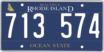 RI license plate 713574
