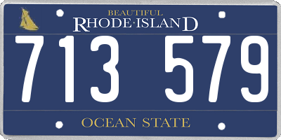 RI license plate 713579
