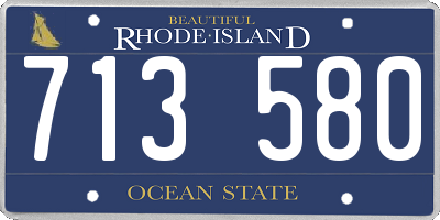 RI license plate 713580