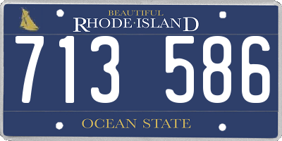RI license plate 713586