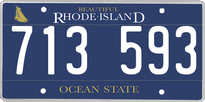 RI license plate 713593