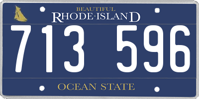 RI license plate 713596