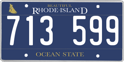RI license plate 713599