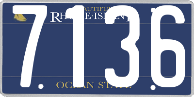 RI license plate 7136