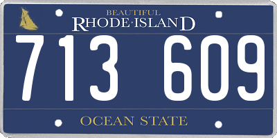 RI license plate 713609