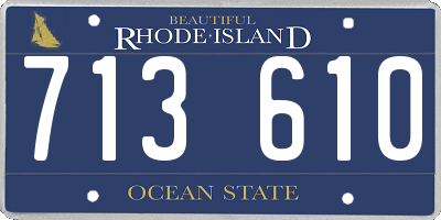 RI license plate 713610