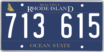 RI license plate 713615