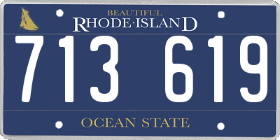RI license plate 713619