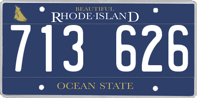 RI license plate 713626