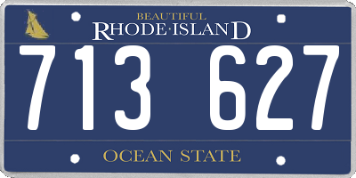 RI license plate 713627