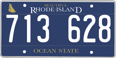 RI license plate 713628