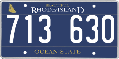 RI license plate 713630