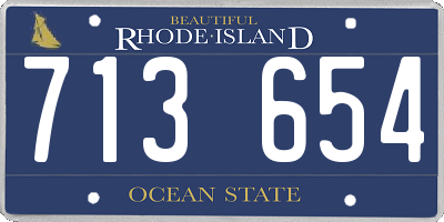 RI license plate 713654
