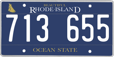 RI license plate 713655