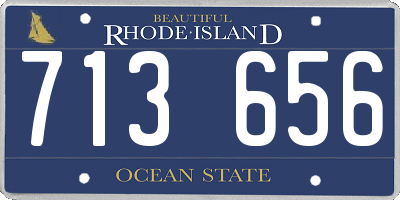 RI license plate 713656