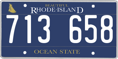 RI license plate 713658
