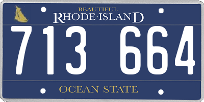 RI license plate 713664