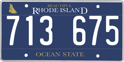 RI license plate 713675