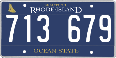 RI license plate 713679