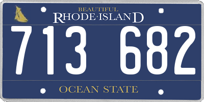 RI license plate 713682
