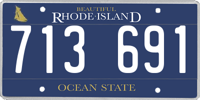 RI license plate 713691