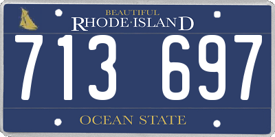 RI license plate 713697