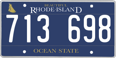 RI license plate 713698