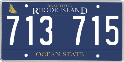 RI license plate 713715