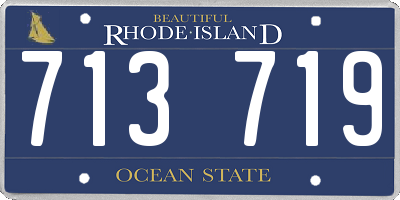 RI license plate 713719