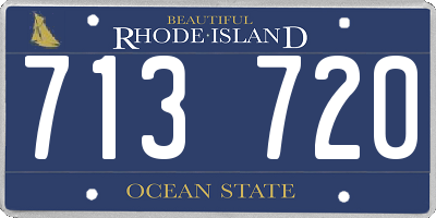 RI license plate 713720