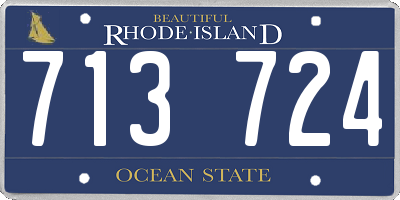 RI license plate 713724