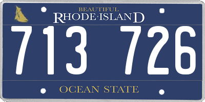 RI license plate 713726