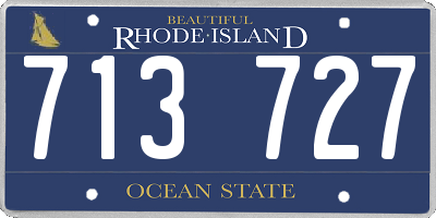 RI license plate 713727