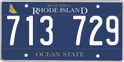 RI license plate 713729