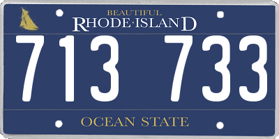 RI license plate 713733