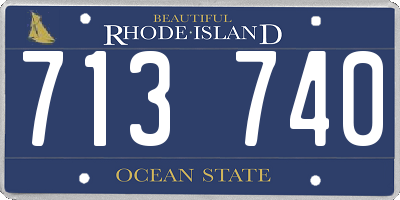 RI license plate 713740