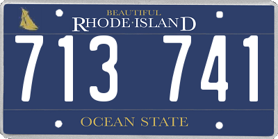 RI license plate 713741