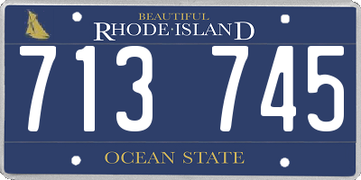 RI license plate 713745