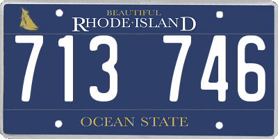 RI license plate 713746