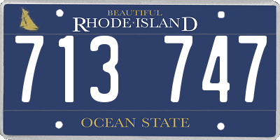 RI license plate 713747